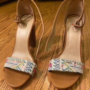 Ankle strap Mix No 6 leather heels